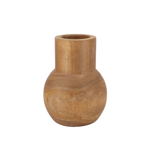 Natural Wood Neck Vase (29 cm)