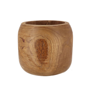 Large Natural Wood Pot (33 cm)