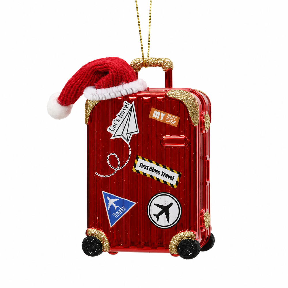 Suitcase poly. sh hat 2col ass assorted 6.7cm x 4.4cm x H.10.9cm - each at