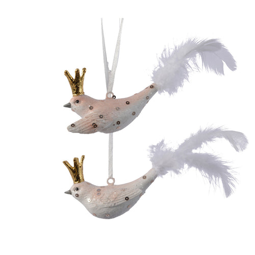 Polyresin Bird With Hanger (14cm)