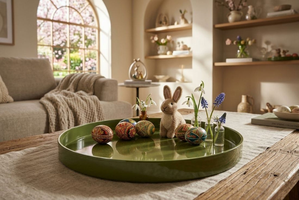 Green Melamine Tray (36 cm)