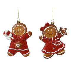 Gingerbread polystyrene glitter 2ass