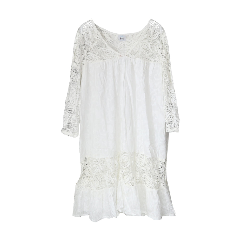Dress in white color large