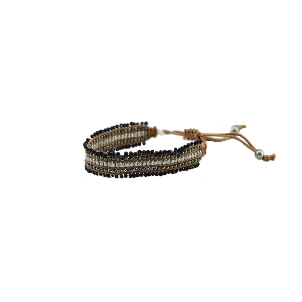Bracelet in black & gold color
