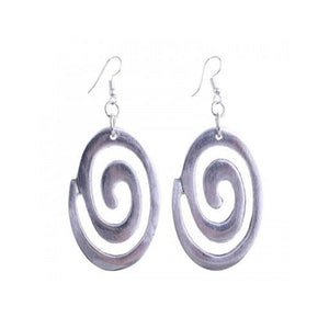 Metal earrings in silver color S