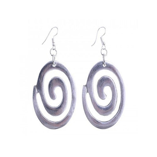 Metal earrings in silver color S