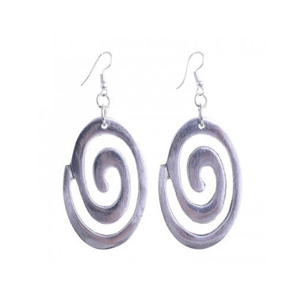 Metal earrings in silver color S