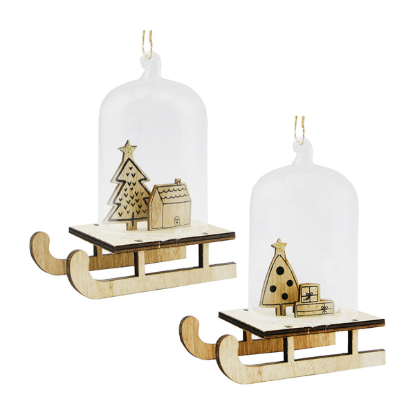 Wood Sledge With Cloche