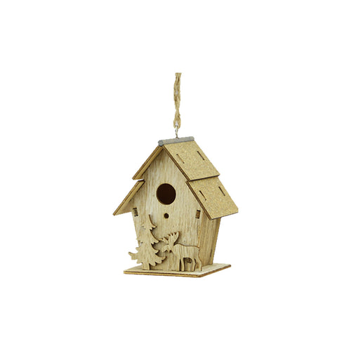 Birdhouse With Deer (7.5cm)