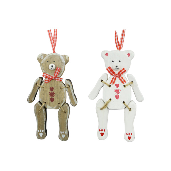 Wood Bear With Hanger (14cm)