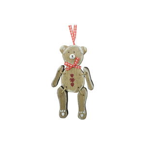 Wood Bear With Hanger (14cm)
