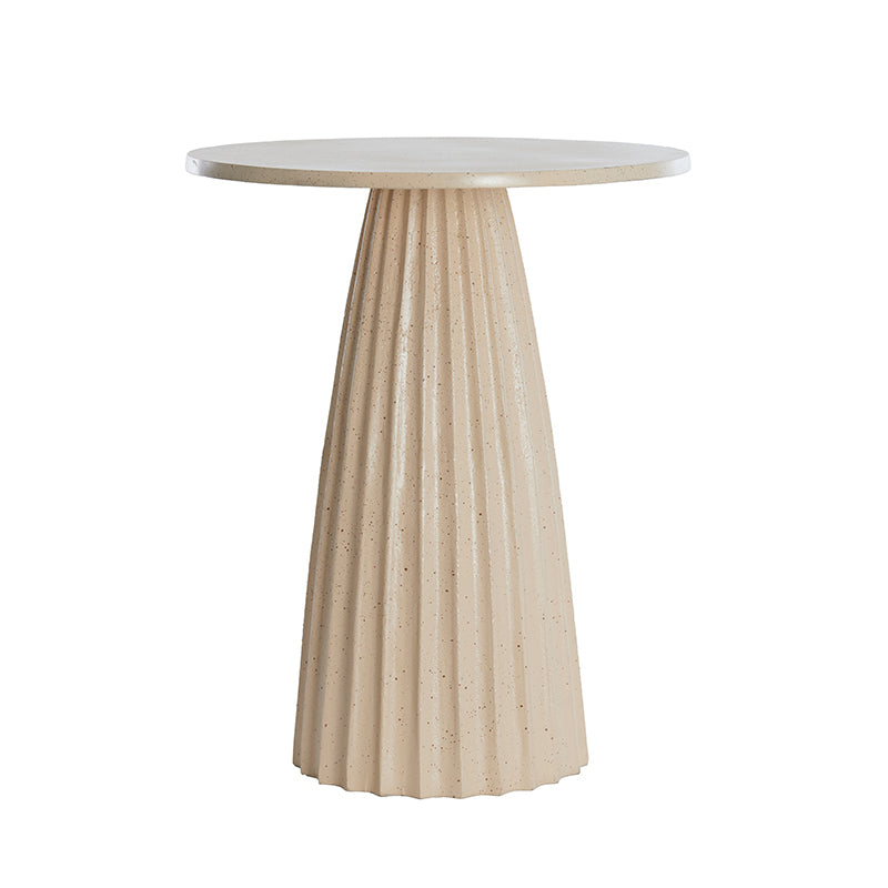 Side table Ø45x56 cm VEGLIA matt sand+light brown spotted