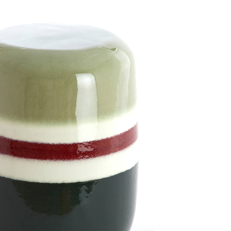 Side table Ø34x46,5 cm FRANCA ceramics green-eggplant