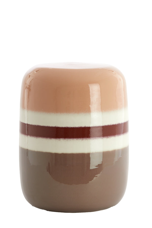 Side table Ø34x46,5 cm FRANCA ceramics peach-terra
