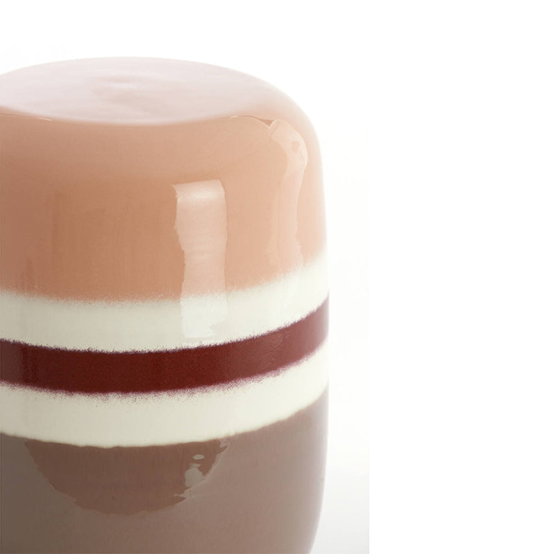 Side table Ø34x46,5 cm FRANCA ceramics peach-terra
