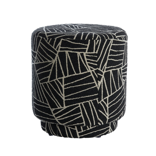 Davonte Black White Pouf (44 cm)