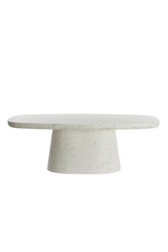 Coffee table 120x70x42 cm HAMURA terrazzo white