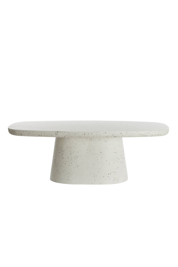 Coffee table 120x70x42 cm HAMURA terrazzo white