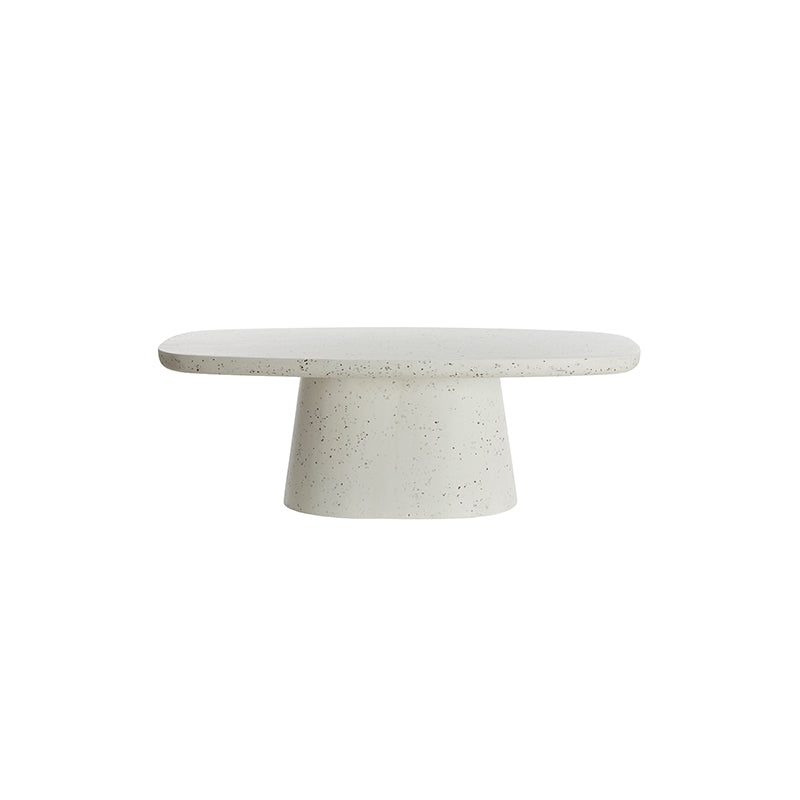 Coffee table 120x70x42 cm HAMURA terrazzo white