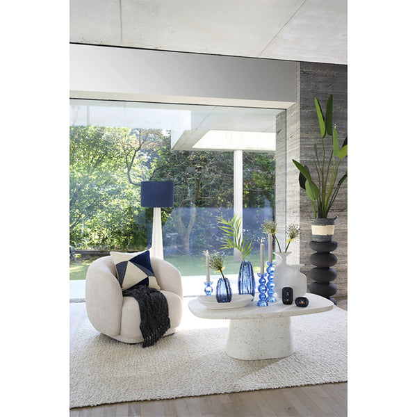 Coffee table 120x70x42 cm HAMURA terrazzo white