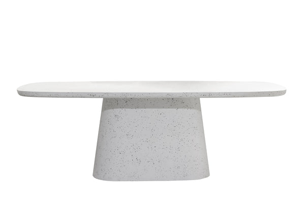 Dining table 220x105x76 cm HAMURA terrazzo white