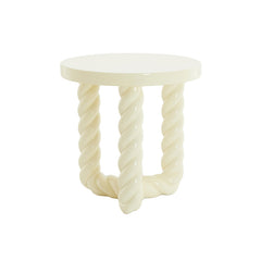 Side table Ø46x46 cm VALLEJO shiny cream