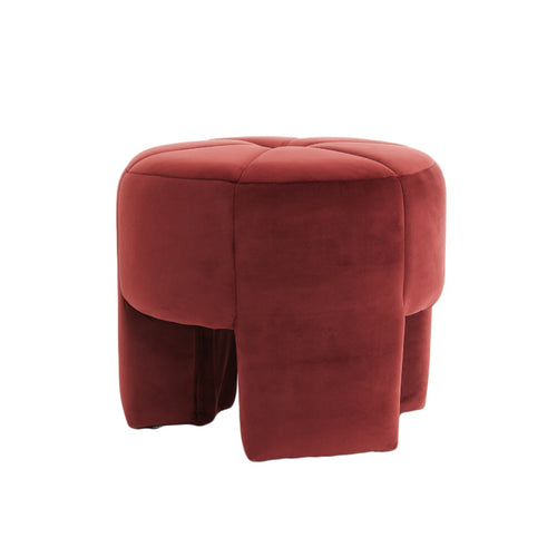 Batoemi Burgundy Velvet Pouf (51cm)