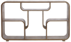 Cabinet open 140x30x82 cm LABARE wood light brown