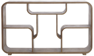 Cabinet open 140x30x82 cm LABARE wood light brown