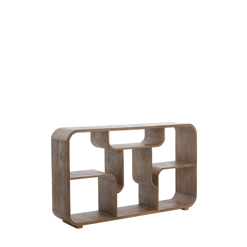 Cabinet open 140x30x82 cm LABARE wood light brown