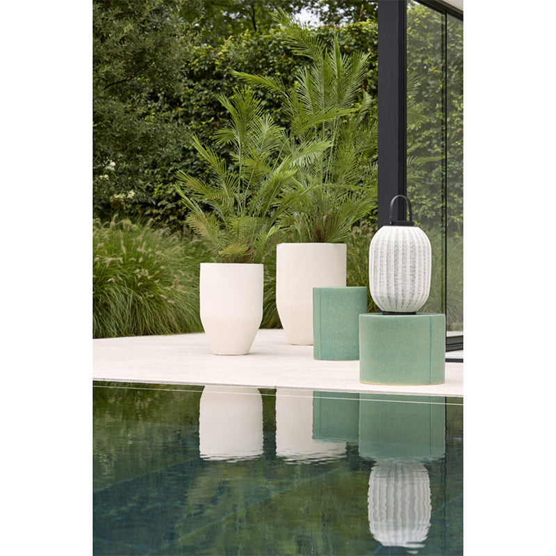 Side table Ø42x34 cm CHULILLA ceramics matt green