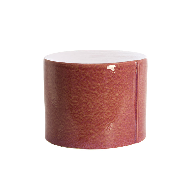 Side table Ø42x34 cm CHULILLA ceramics dark pink