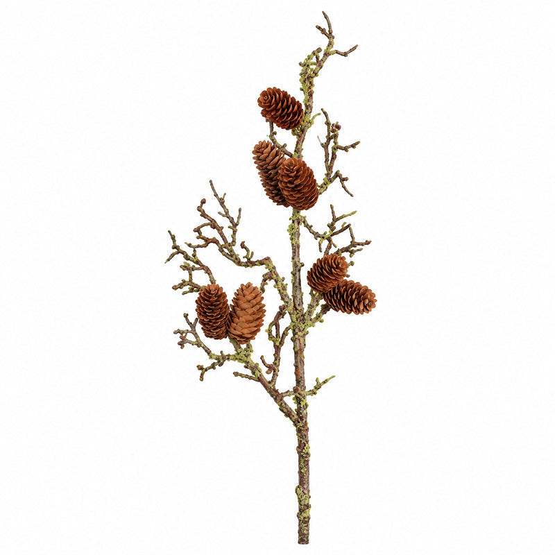 Decorative branch with cones, 72 cm, 8/48