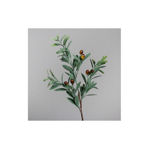 Olive branch made of solid plastic, with olives made of Styrofoam, 63 cm, 24/144