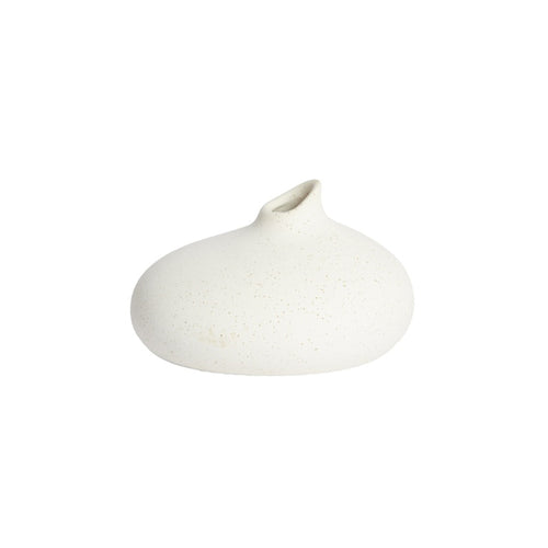 Assago Cream Ceramics Deco Vase (18cm)