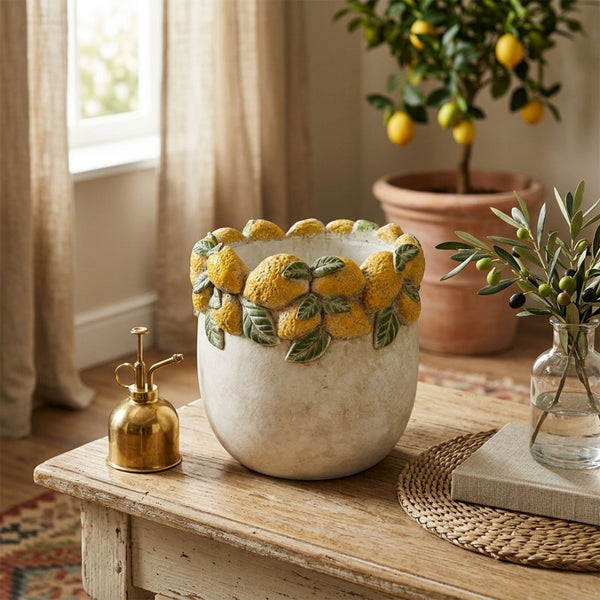 Large Yellow Lemon Rim Pot (27 cm)