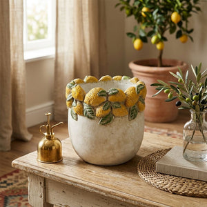 Small Yellow Lemon Rim Pot (20 cm)
