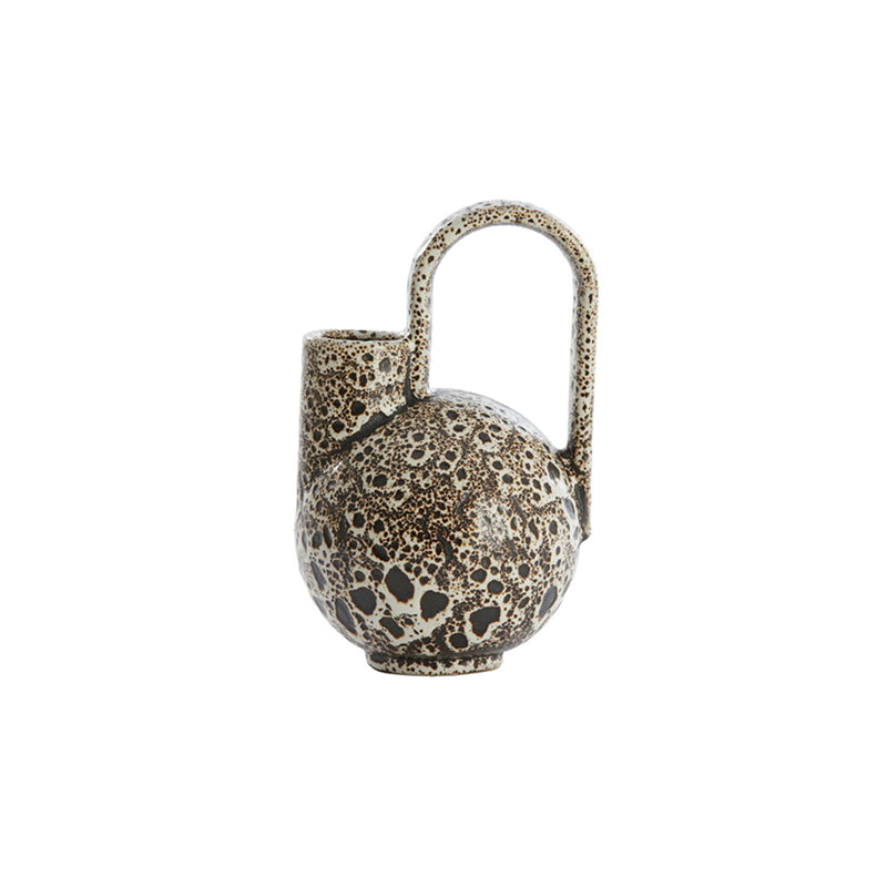 Vase deco 16x15,5x26 cm SERRES ceramics cream+black