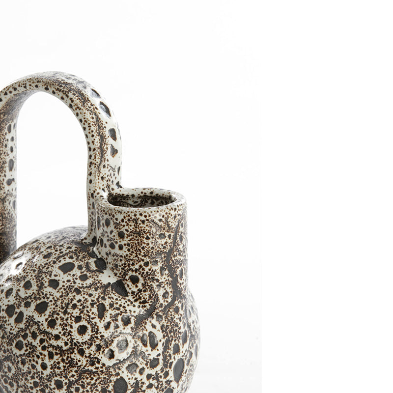 Vase deco 16x15,5x26 cm SERRES ceramics cream+black
