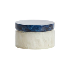 Kelimutu White Blue Deco Box With Lid (15 cm)