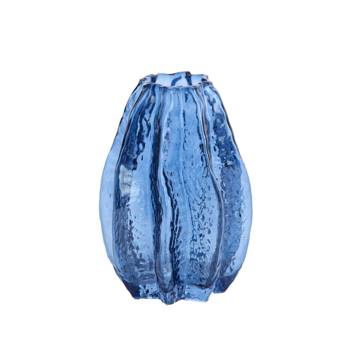 Zina Dark Blue Glass Vase (20 cm)