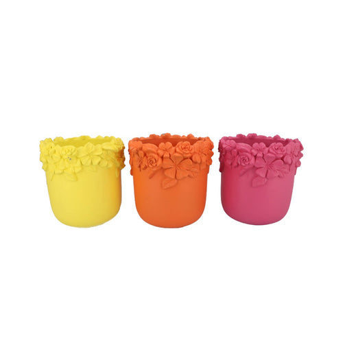 Dutch Orange Mix Textured Pot (20 cm)