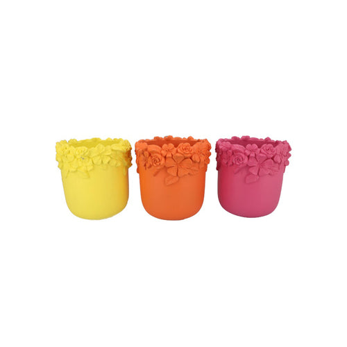 Dutch Orange Mix Textured Pot (16 cm)