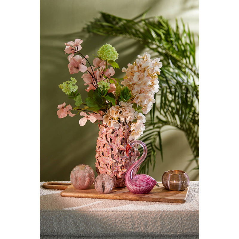 Vase deco Ø17x26 cm MARIPOSA ceramics pink