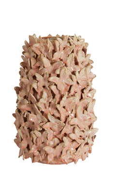 Vase deco Ø23x36,5 cm MARIPOSA ceramics pink