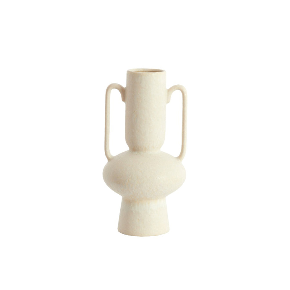 Otaru Cream Ceramics Deco Vase (21cm)