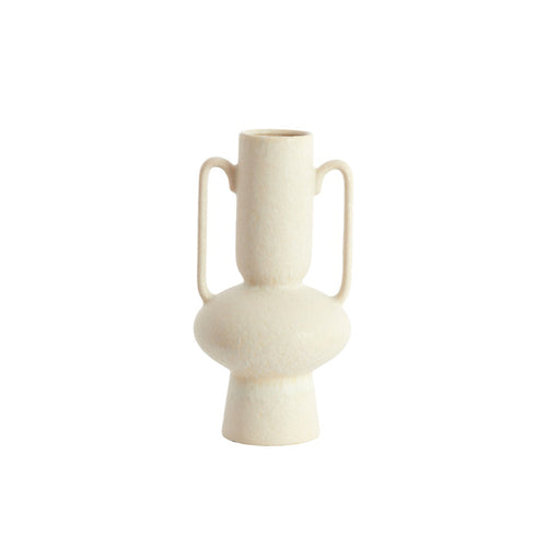 Otaru Cream Ceramics Deco Vase (21cm)