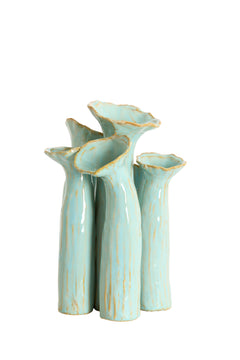 Vase deco 24x21x31 cm MISURINA ceramics light blue