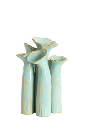 Vase deco 24x21x31 cm MISURINA ceramics light blue