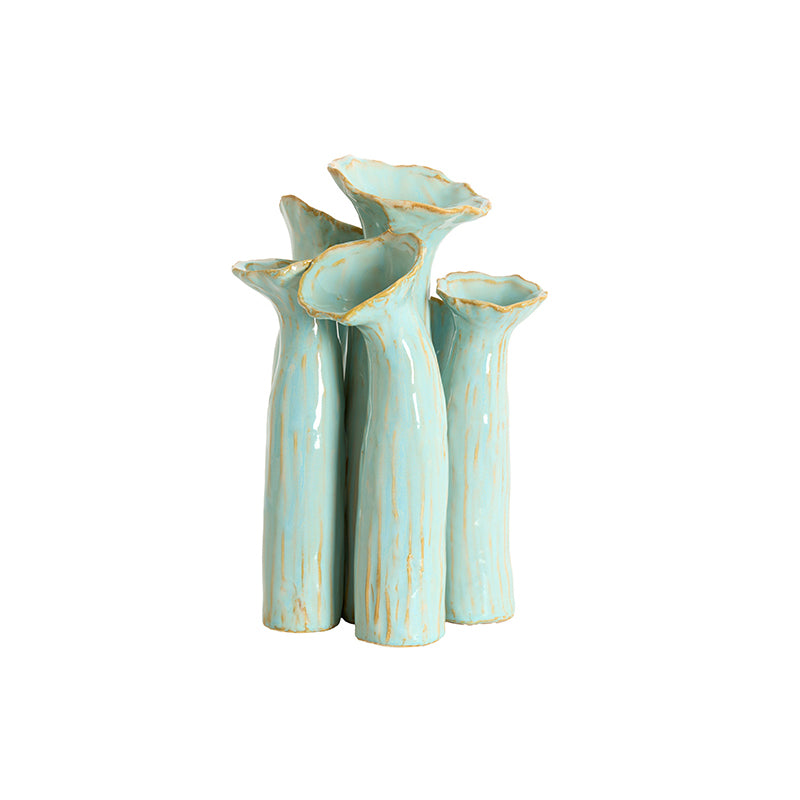 Vase deco 24x21x31 cm MISURINA ceramics light blue